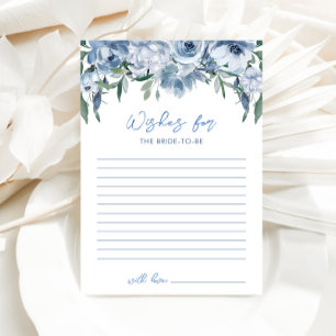 Floral Dusty Blue Advice for the Bride 