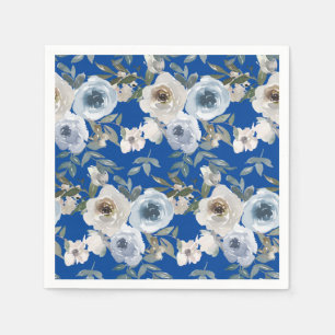 Floral Dusty Blue Botanical Wedding Napkin
