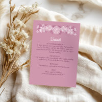 Floral Dusty Rose Blush Burgundy Wedding Details