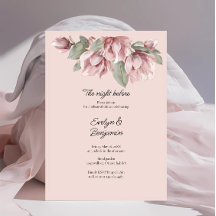 Floral Dusty Rose Blush Rehearsal Dinner