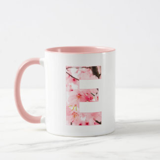 Floral E Initial Mug | Personalized Name & Traits