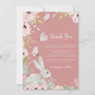 Floral Easter Baby Shower Thank You Card