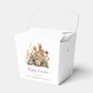 Floral Easter Bunnies Favour Box