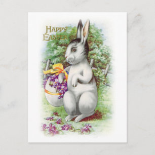 Floral Easter Bunny Postcard