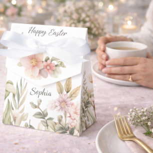  Floral Easter Design in Soft Green & Pink Favour Box