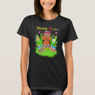 Floral Easter Egg Funny Toy Poodle Dog Easter T-Shirt