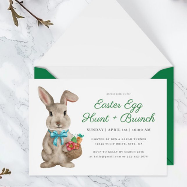 Floral Easter Egg Hunt & Brunch  Invitation (Creator Uploaded)