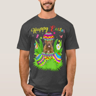 Floral Easter Egg Lover Funny Dogue De Bordeau Dog T-Shirt