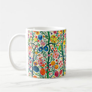 Floral Easter Egg Plant Coffee Mug