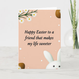 Floral Easter Friend Card