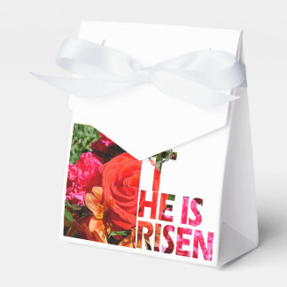 Floral Easter "He is Risen" Favour Gift Bag Box