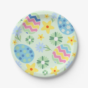Floral Easter Paper Plate