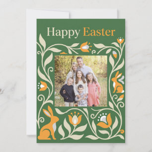 Floral Easter Photo Postcard - Personalised Botani