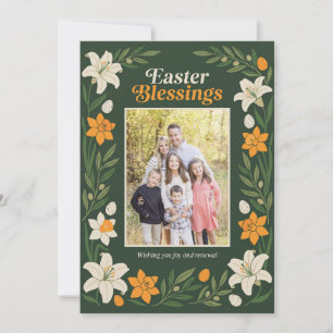 Floral Easter Photo Postcard - Personalised Botani