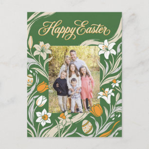 Floral Easter Photo Postcard - Personalized Botani