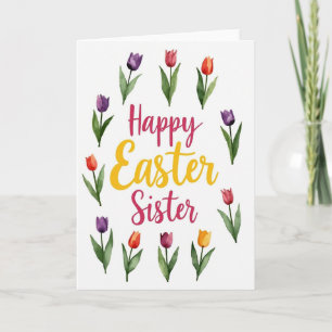 Floral Easter Sister Card