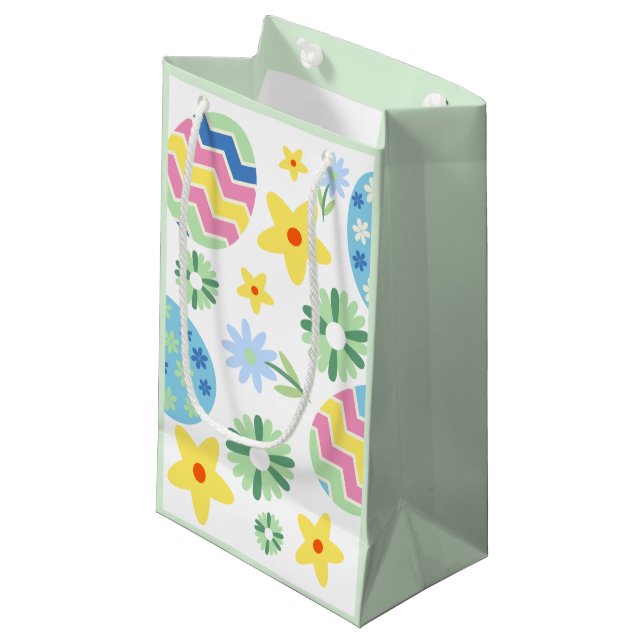 Floral Easter  Small Gift Bag (Front Angled)