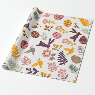 Floral Easter Spring Pattern Wrapping Paper