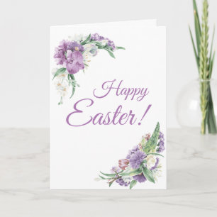 Floral Easter Wishes Holiday Card