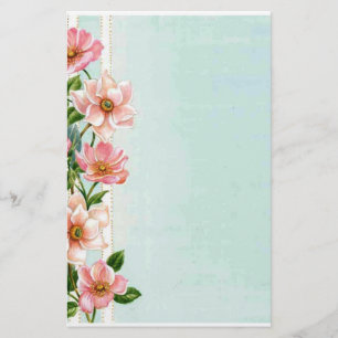 Floral edge stationery