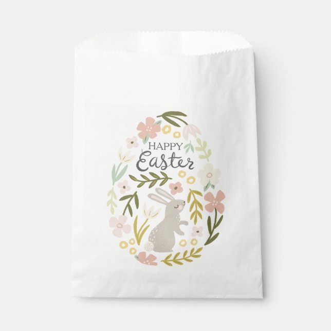 Floral Egg Easter Favour Bag (Front)