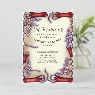Floral Eid Mubarak Invitation