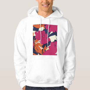 Floral elegance: abstract pattern hoodie