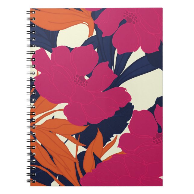 Floral elegance: abstract pattern notebook (Front)
