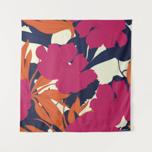 Floral elegance: abstract pattern tapestry