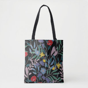 Floral Elegance: Abstract Vintage Background Tote Bag