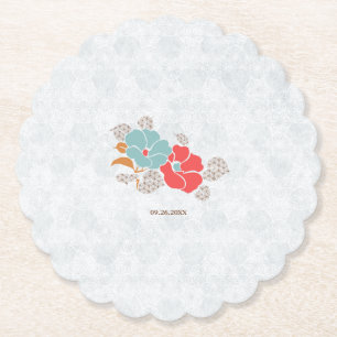 "Floral Elegance" Collection Paper Coaster