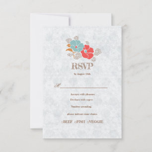 "Floral Elegance" Collection RSVP Card