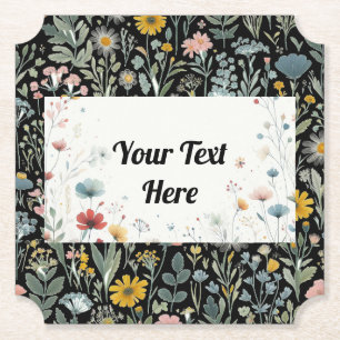 Floral Elegance: Customisable Paper Coaster