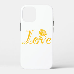 Floral Elegance: Love Illustrated with Rose iPhone 12 Mini Case