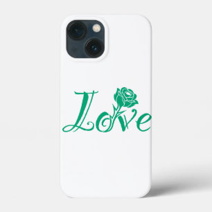 Floral Elegance: Love Illustrated with Rose iPhone 13 Mini Case