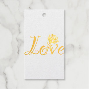 Floral Elegance: Love Illustrated with Rose Gift Tags