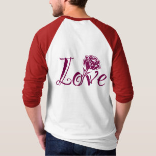 Floral Elegance: Love Illustrated with Rose T-Shirt