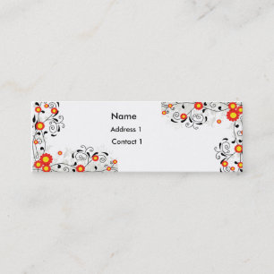 Floral Elegance Mini Business Card