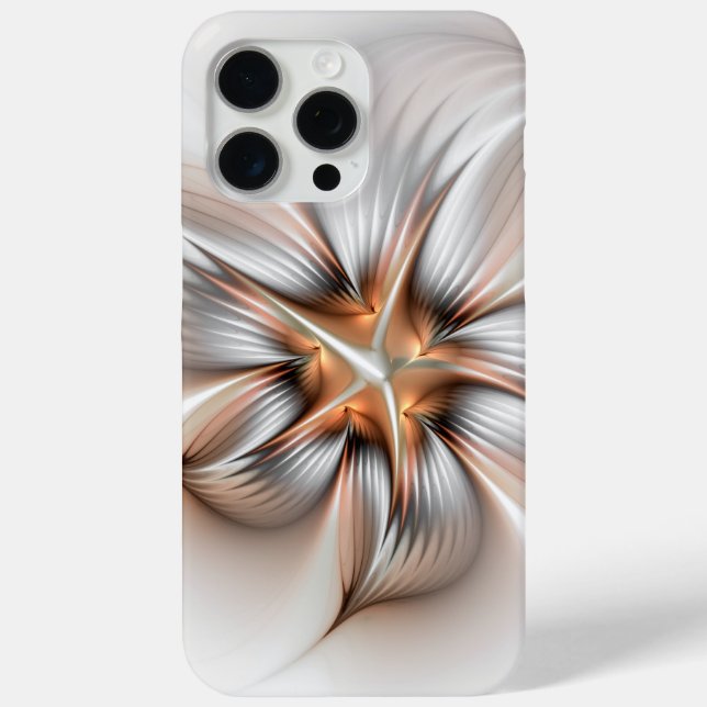 Floral Elegance Modern Abstract Fractal Art Case-Mate iPhone Case (Back)