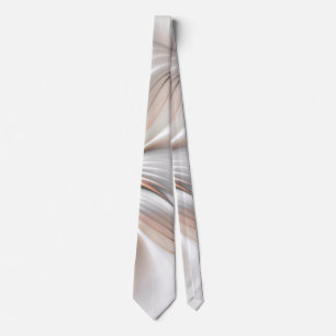 Floral Elegance Modern Abstract Fractal Art Tie