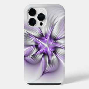 Floral Elegance Modern Abstract Violet Fractal Art iPhone 14 Pro Max Case