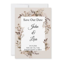 Floral Elegance Save the Date Invitation