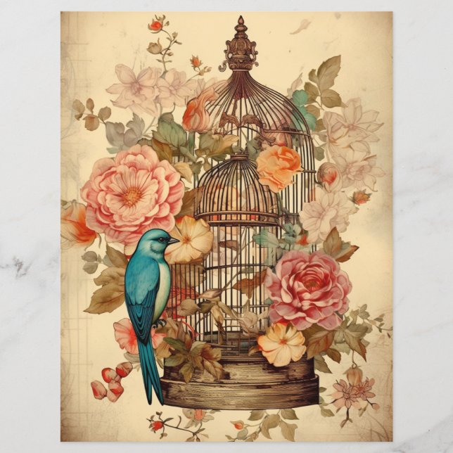 Floral Elegance Scrapbook Paper (Front)