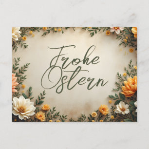 Floral Elegance - Springtime Easter Greetings Holiday Postcard