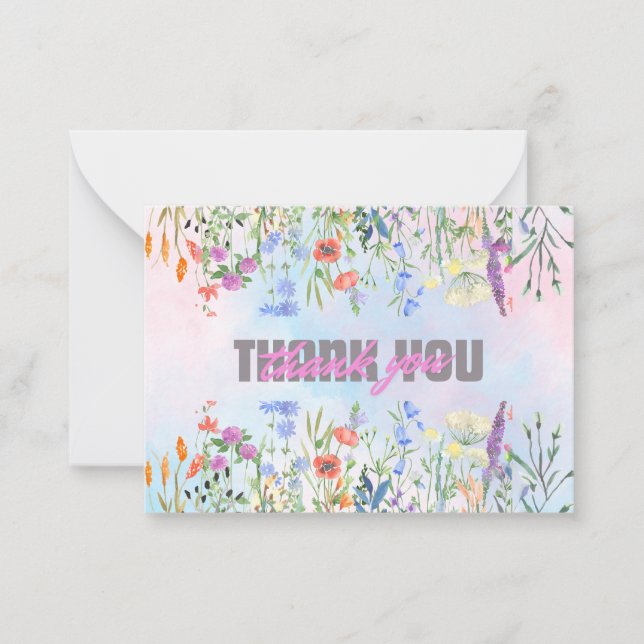 Floral Elegance Thank You Card (Front)