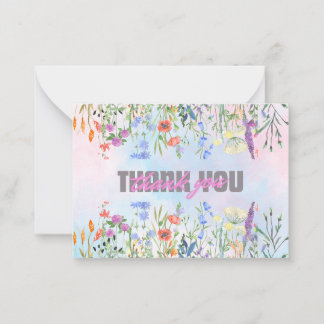Floral Elegance Thank You Card