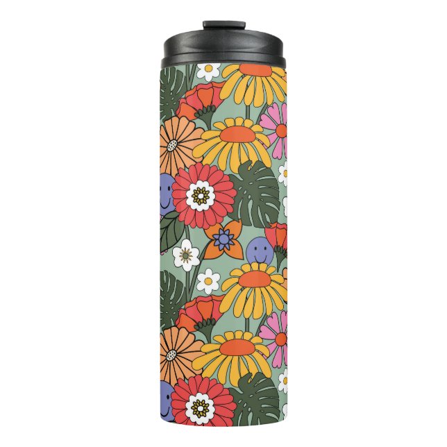 floral elegance thermal tumbler (Front)