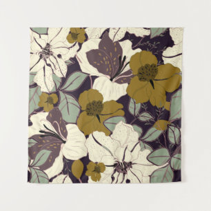 Floral elegance, vintage leaf pattern. tapestry