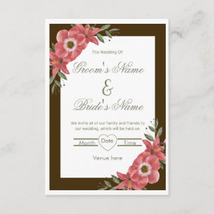 Floral Elegance Wedding Invitation