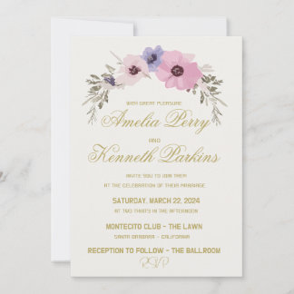 Floral Elegance Wedding Invitation Template